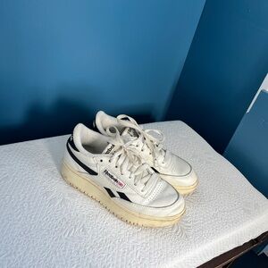 Reebok Classic White and Black Sneakers